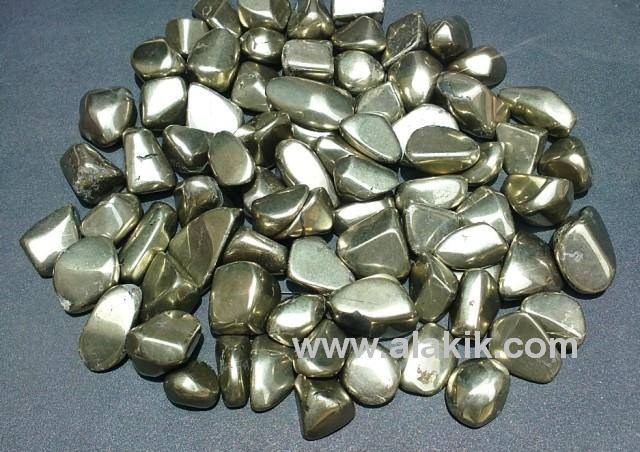 Show details for Golden Pyrite Tumble stones Picture of Golden Pyrite Tumble stones