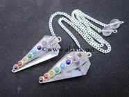 Show details for Crystal Pendulum w/.Chakra Cabs Picture of Crystal Pendulum w/.Chakra Cabs