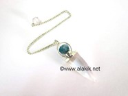 Show details for Crystal with Cavansite Pendulum Picture of Crystal with Cavansite Pendulum