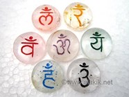 Show details for Crystal Quartz chakra Colour Sanskrit Disc Set Picture of Crystal Quartz chakra Colour Sanskrit Disc Set