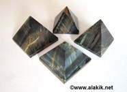 Show details for Blue tiger Eye Pyramids 23-28mm Picture of Blue tiger Eye Pyramids 23-28mm