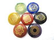 Show details for Laser Engraved Chakra Disc Set Picture of Laser Engraved Chakra Disc Set