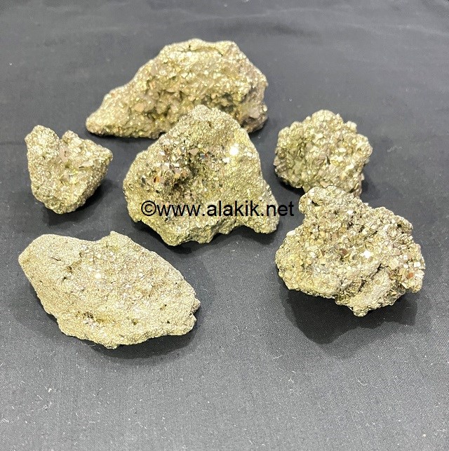 Show details for Golden Pyrite Clusters  Picture of Golden Pyrite Clusters