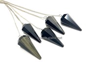 Show details for Gold Sheen Obsidian Pendulum Picture of Gold Sheen Obsidian Pendulum