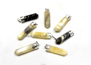 Show details for Zebra Calcite Cap Pencil Pendant Picture of Zebra Calcite Cap Pencil Pendant