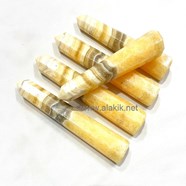Show details for Zebra Calcite Obelisk  Picture of Zebra Calcite Obelisk
