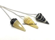 Show details for Zebra Calcite Facetted Pendulum Picture of Zebra Calcite Facetted Pendulum