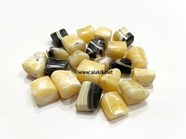 Show details for Zebra Calcite Tumble Stone Handpolish Picture of Zebra Calcite Tumble Stone Handpolish