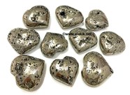 Show details for Golden Sparking Pyrite Druzy Pub Hearts Picture of Golden Sparking Pyrite Druzy Pub Hearts