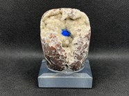 Show details for Blue Cavansite Pulp on Apophyllite needle carpet M001115 Picture of Blue Cavansite Pulp on Apophyllite needle carpet M001115