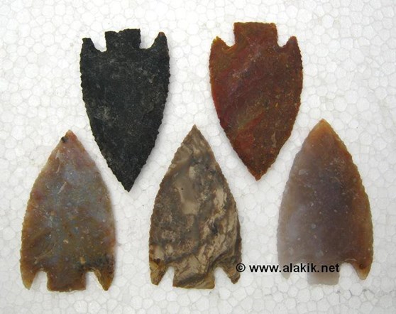 Picture of Neolithic Arrowheads  Leaf Flint