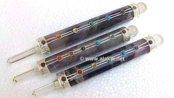 Picture of 7 Chakra Amethyst Healing Stick