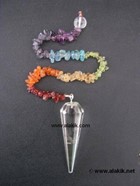 Picture of Facetted Crystal Quartz  with chakra chip chain