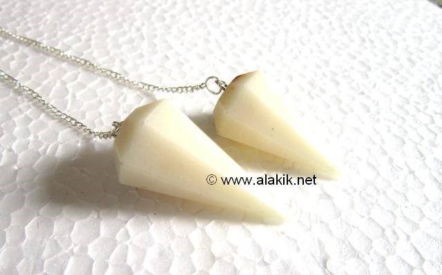 Picture of Cream Moonstone Faceted Pendulum