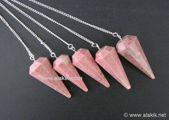 Picture of Rhodonite Faceted Pendulum