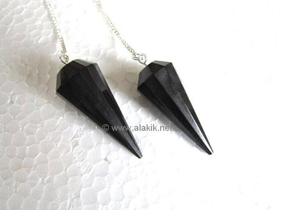 Picture of Black Obsidian Faceted Pendulum