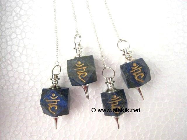 Picture of Lapis Lazuli Engrave Throat Chakra Pendulum