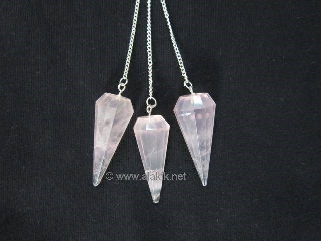 Picture of African Rose Quartz Faceted Pendulum