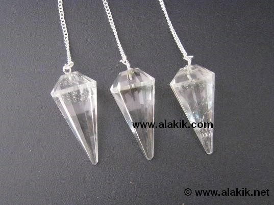 Picture of Crystal Quartz 12 facet Pendulum