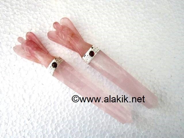 Picture of Rose Quartz Plain Angel Healing Wands