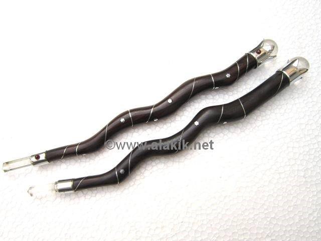 Picture of Snake type Rosewood Stick with Crystal Qtz