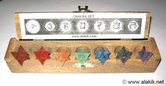 Picture of Chakra Merkaba Set with Wooden Box
