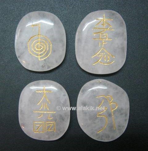 Picture of Rose Quartz Usai Reiki Set with pouch