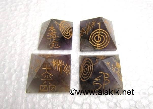 Picture of Amethyst Usai Reiki Pyramid