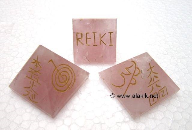 Picture of Rose Quartz USAI Reiki pyramid
