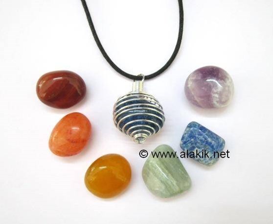 Picture of Chakra Tumble Cage Necklace set
