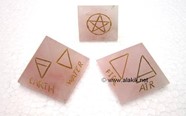 Picture of Rose Quartz 5 Element Pyramid Set
