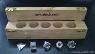 Picture of Crystal Quartz 5pcs Geometry Set with Wooden Box