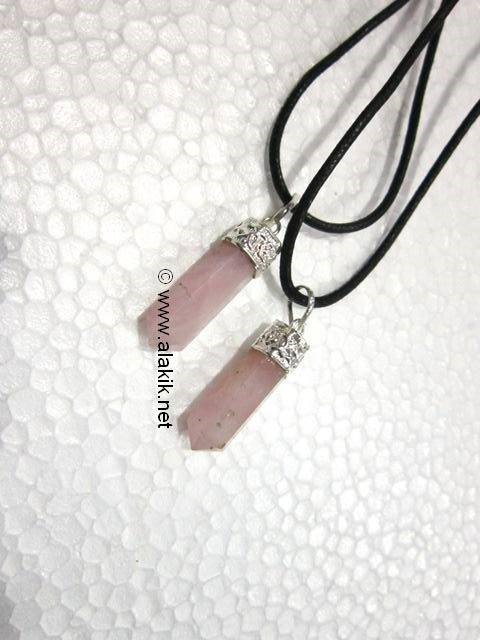 Picture of Rose Quartz Pencil Pendant with Cotton Cord