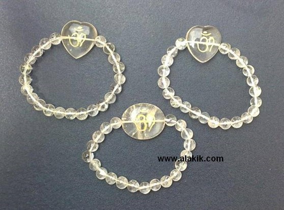 Picture of Crystal with Engrave Om Oval Bracelet