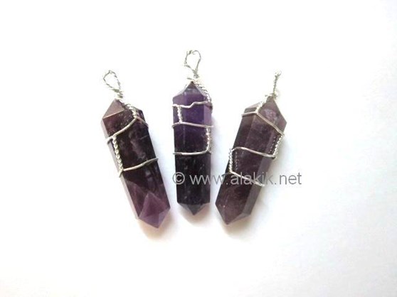 Picture of Amethyst Wire wrap D point Pendant