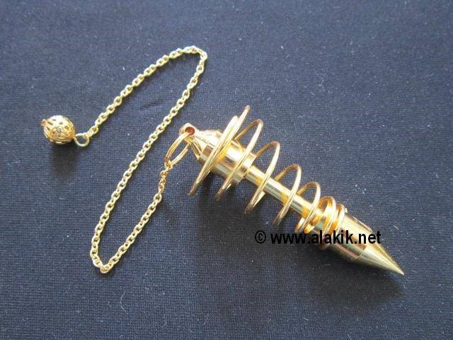 Picture of Big Golden Coil Cage Pendulum