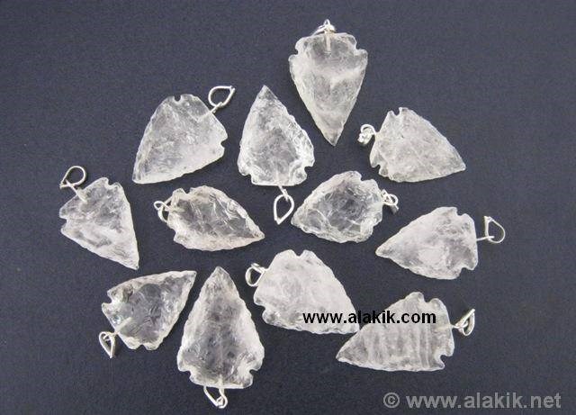 Picture of Crystal Quartz Arrowhead Pendant with Hook