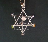 Picture of Chakra Merkaba Star Metal Pendant 