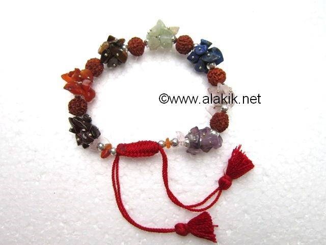 Picture of 7Chakra Chips w/. Rudraksh D-string Bracelet