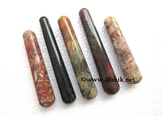 Picture of Mix Gemstone plain massage Wands