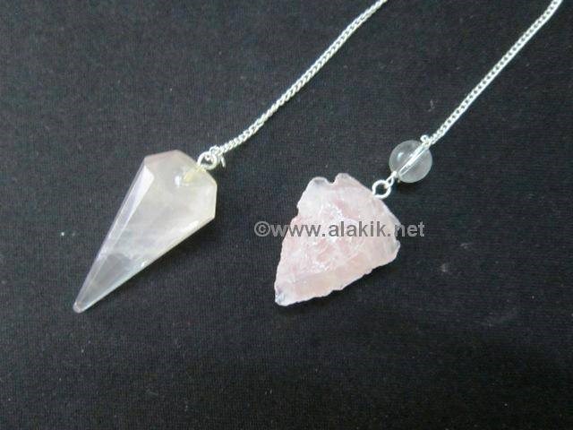 Picture of Rose Qtz Pendulum with Rose Arrowhead