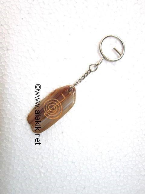 Picture of Agate Slice Choko Reiki Keyring