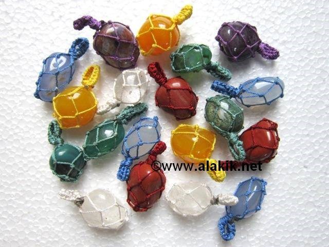 Picture of Netted Tumble Pendants Mix Stones