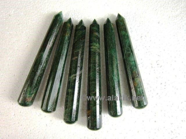 Picture of Dark Green Aventurine 16 facet Massage Wands