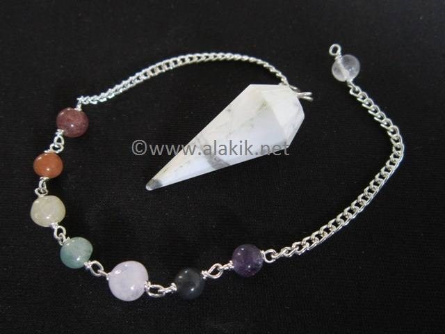 Picture of Facetted Howlite w/.Chakra Chain