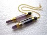 Picture of Amethyst 3pc Golden Plated Wand Pendulum, Picture 1