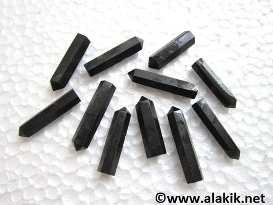 Picture of Black Tourmaline 6 Facet single terminated pencils