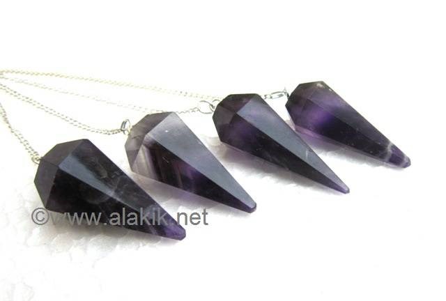Picture of Brazilian Amethyst 6 Facet pendulum