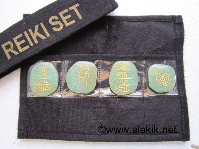 Picture of Green Jade Usai Reiki Set with Velvet purse