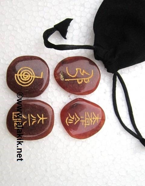 Picture of Orange Aventurine Usai Reiki Set with pouch